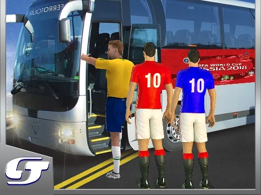 Bus Transport Footbal Players