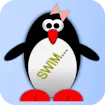 Esther the penguin. Learn to swim.